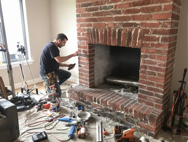 Beaumont Chimney Sweep specialist finalizing chimney liner service in Beaumont, CA