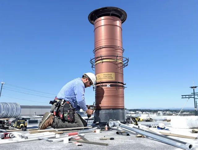Installed chimney liner by Beaumont Chimney Sweep in Beaumont, CA