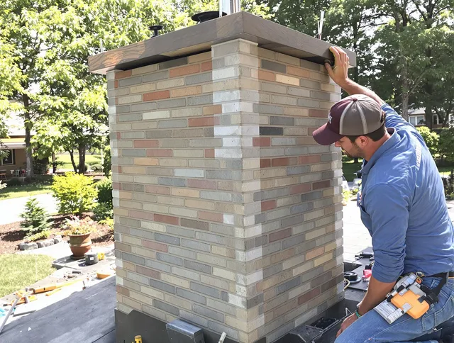 Beaumont Chimney Sweep completing a modern chimney remodel in Beaumont, CA