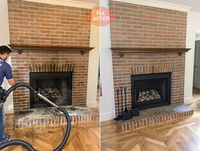 Beaumont Chimney Sweep carefully sanitizing a fireplace in Beaumont, CA